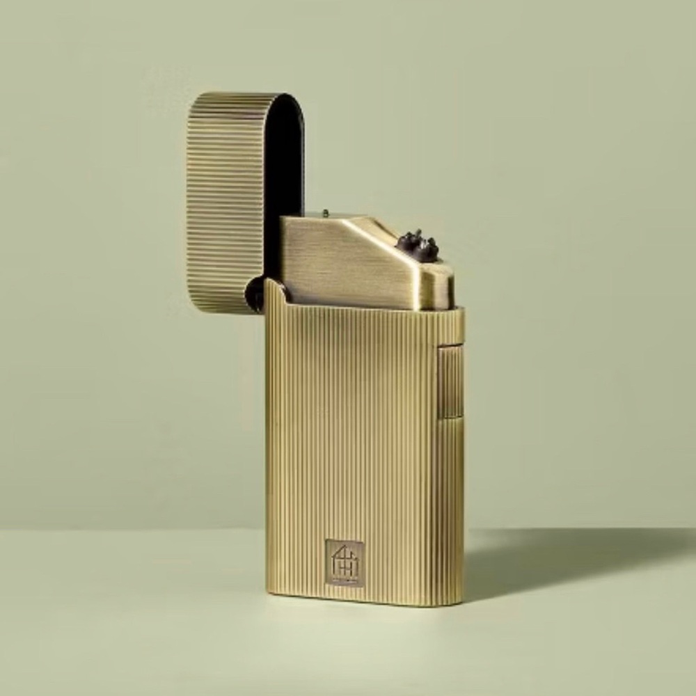 Ribbed Brass Battery Rechargeable Thumb Lighter - Hearth & Hand™ with Magnolia